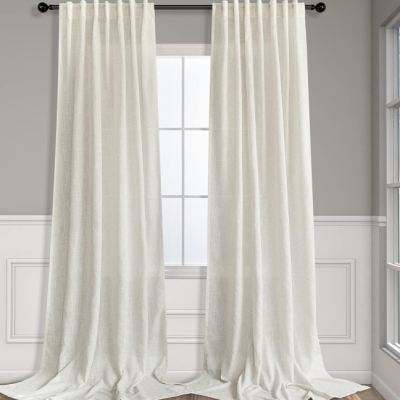 Cream-Colored Linen Sheer Curtain With Country Style