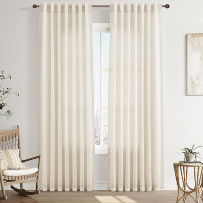 Bohemian-Style Ivory Sheer Curtain